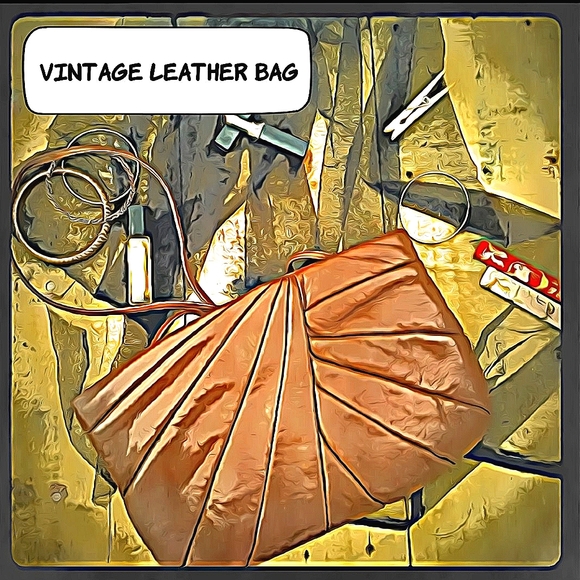 Original Vintage Leather Purse Retro Style Bag - Picture 1 of 8
